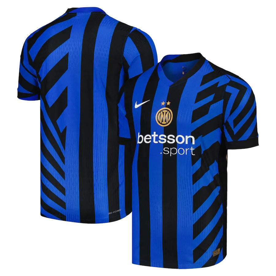 Camisa Inter de Milão Home 2024/25 Jogador Nike Masculino - Azul, Preta e Dourada
