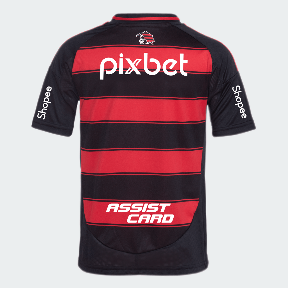 Camisa Flamengo Home 25/26 Torcedor Adidas Masculino - Vermelho e Preto