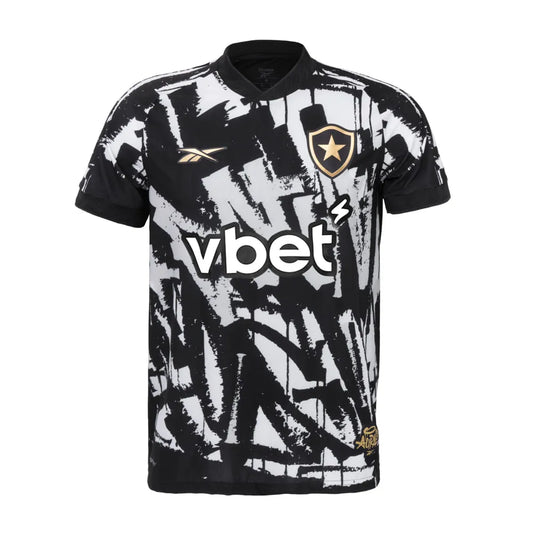 Camisa Botafogo 25/26 Fourth Reebok Torcedor - Preta e Branca
