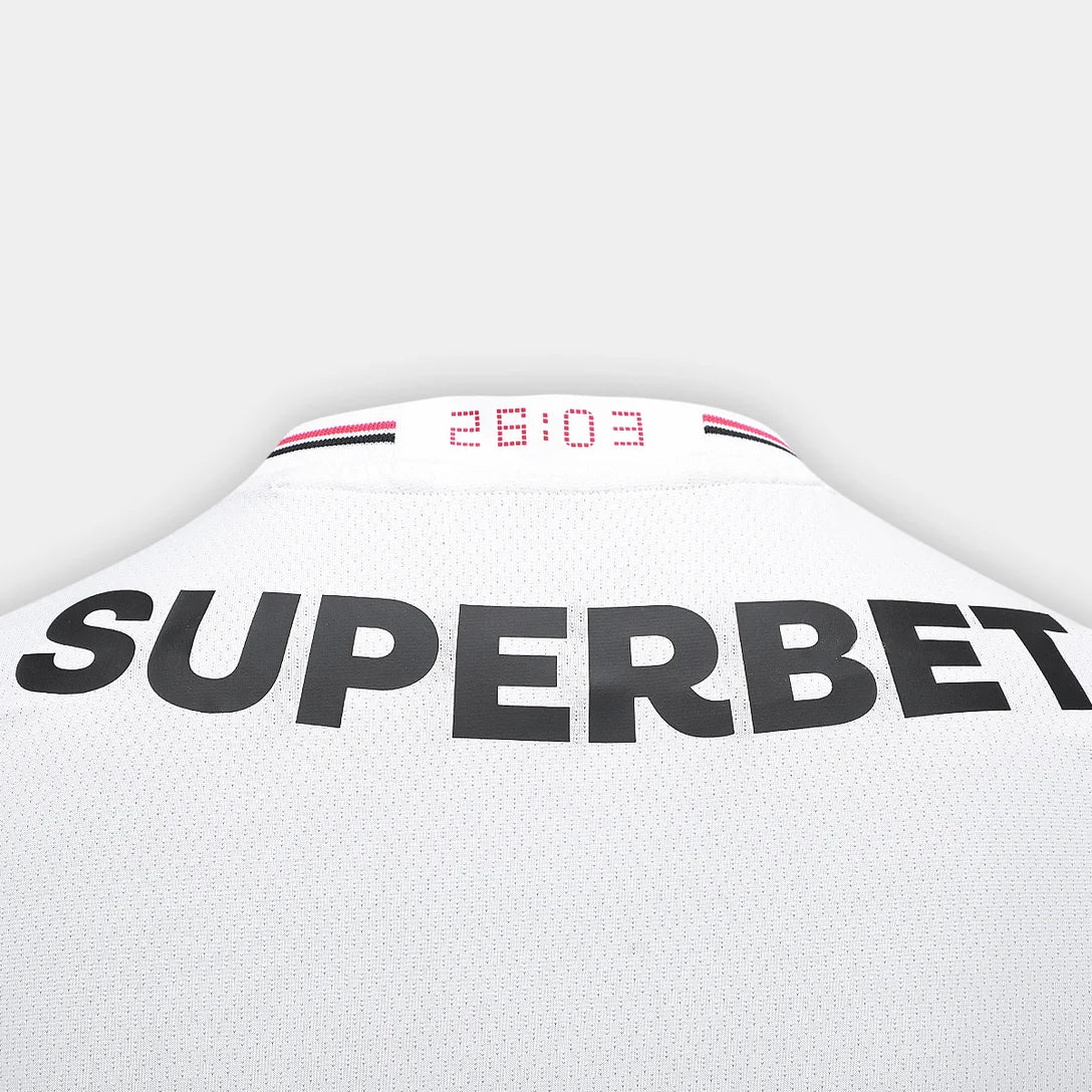 Camisa São Paulo 25/26 Home Torcedor New Balance Masculina - Branco+Vermelho