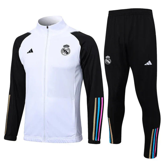 Conjunto Real Madrid 2023/24 - Branco/Preto