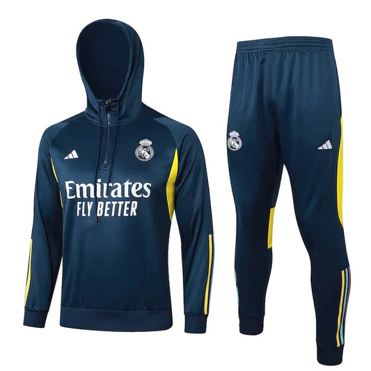 Conjunto Real Madrid 2023/24 Azul Marinho - Capuz