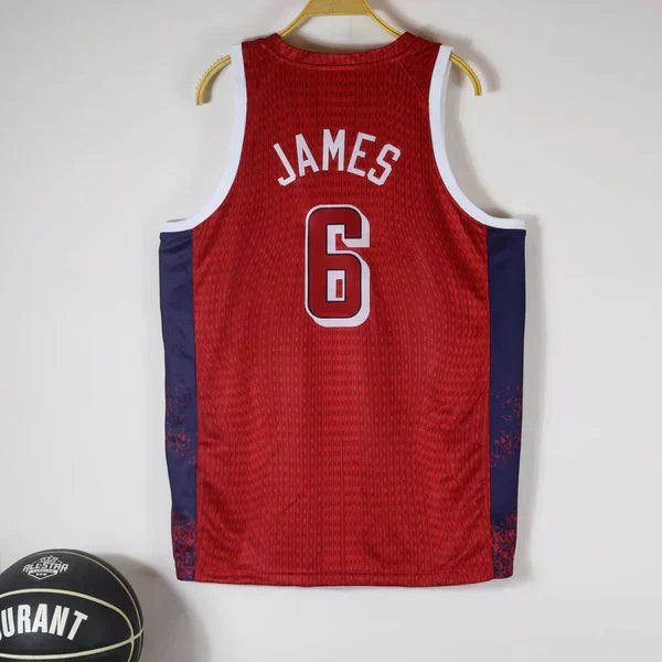 Regata Seleção Americana de Basquete Olimpíadas 2024 LeBron James 6 - Vermelha