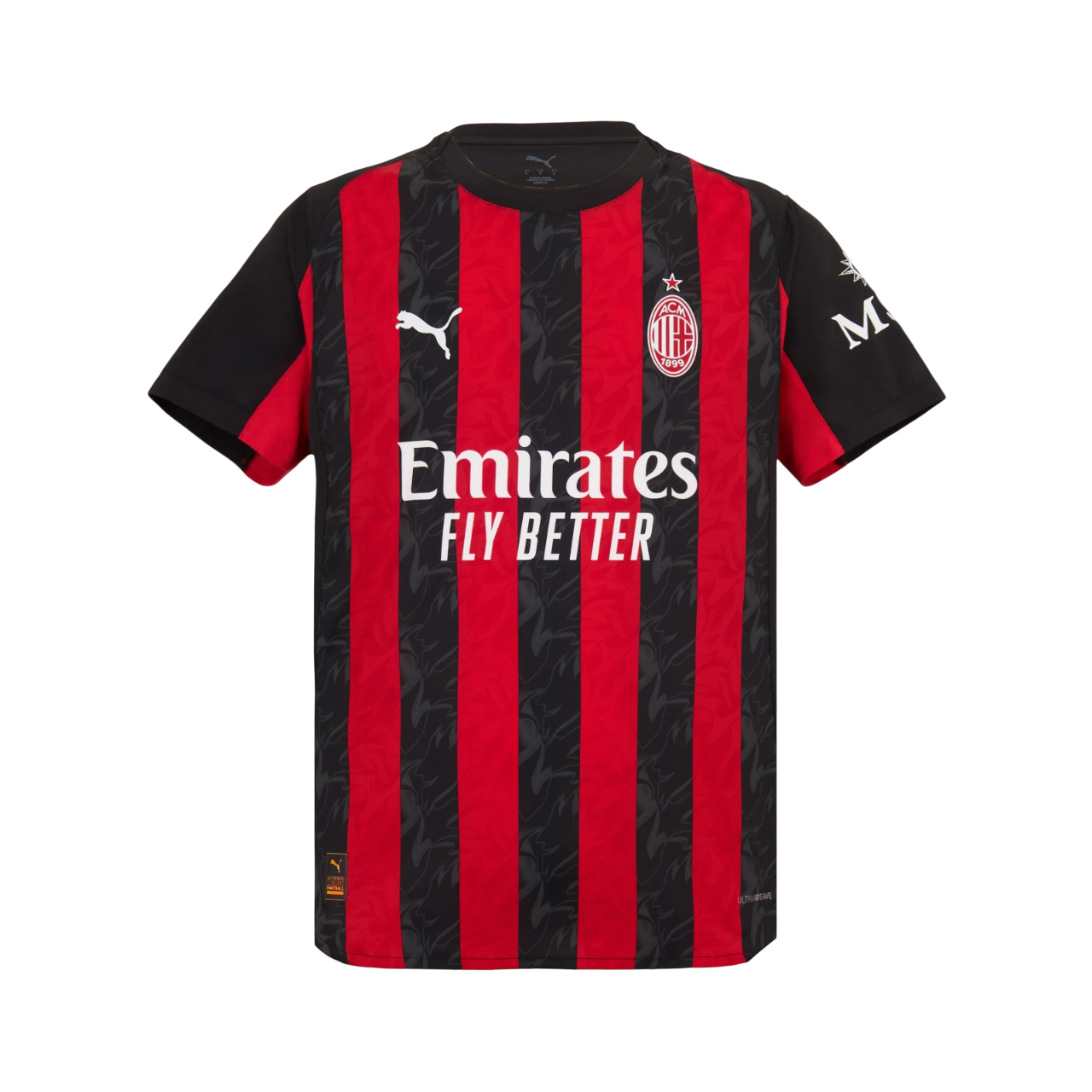Camisa A.C Milan Home 25/26 - Torcedor Masculina Puma - Vermelho e Preto
