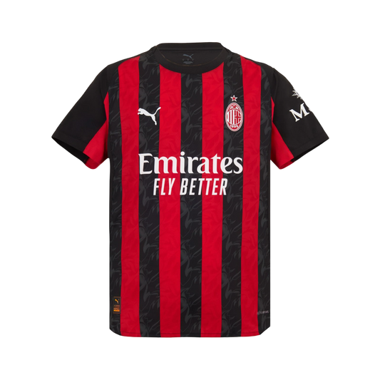 Camisa A.C Milan Home 25/26 - Torcedor Masculina Puma - Vermelho e Preto