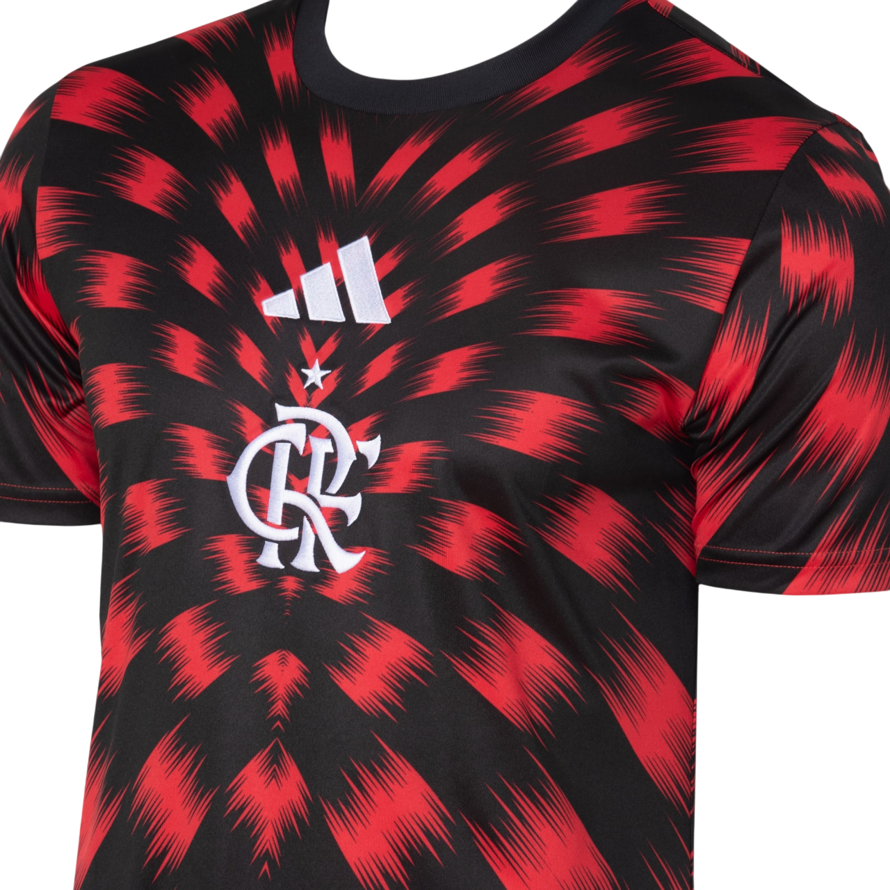 Camisa Pre Jogo Flamengo 25/26 Adidas - Vermelha e Preta
