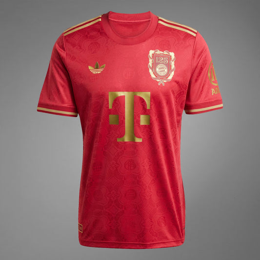 Camisa Bayern Munich Edição 125º aniversário 25/26 - Masculina Adidas - Vermelha