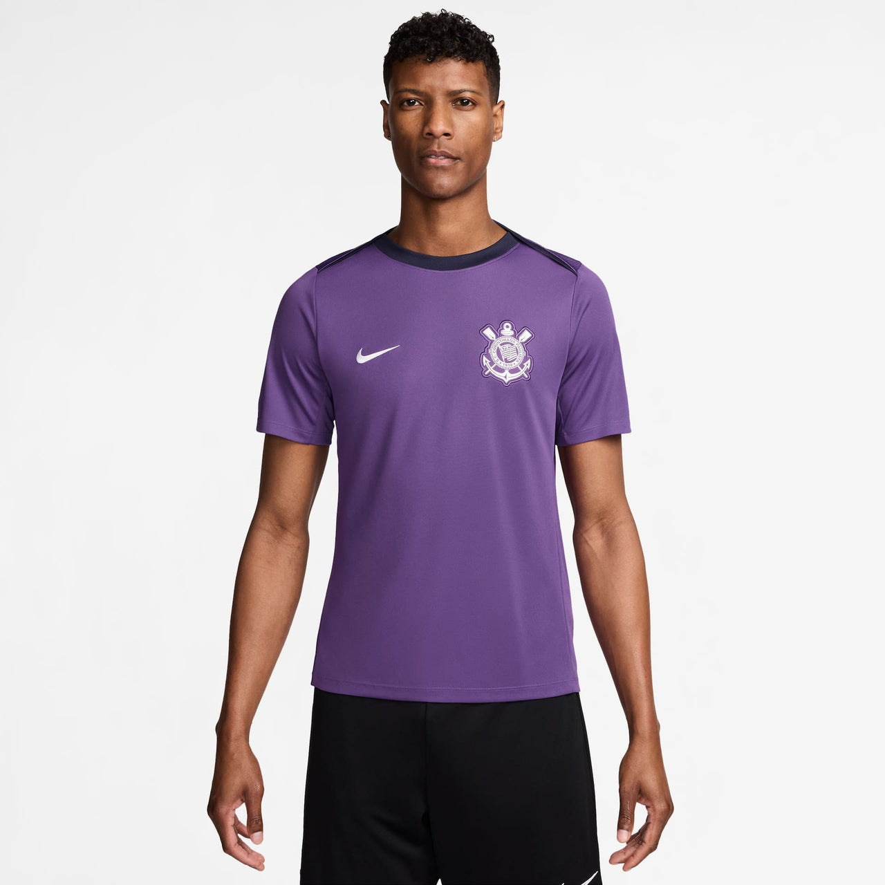 Camisa Timão Treino 25/26 s/n Torcedor Nike Masculina - Roxa e Branca
