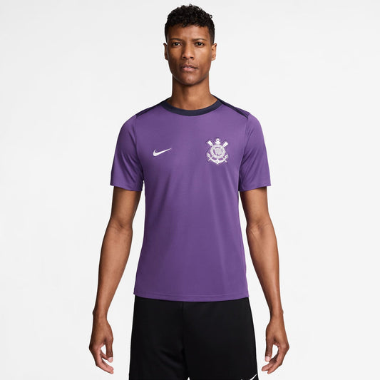 Camisa Timão Treino 25/26 s/n Torcedor Nike Masculina - Roxa e Branca