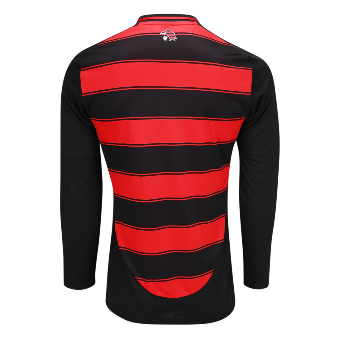 Camisa Flamengo I 25/26 s/n Manga Longa Adidas Masculina - Vermelho e preto