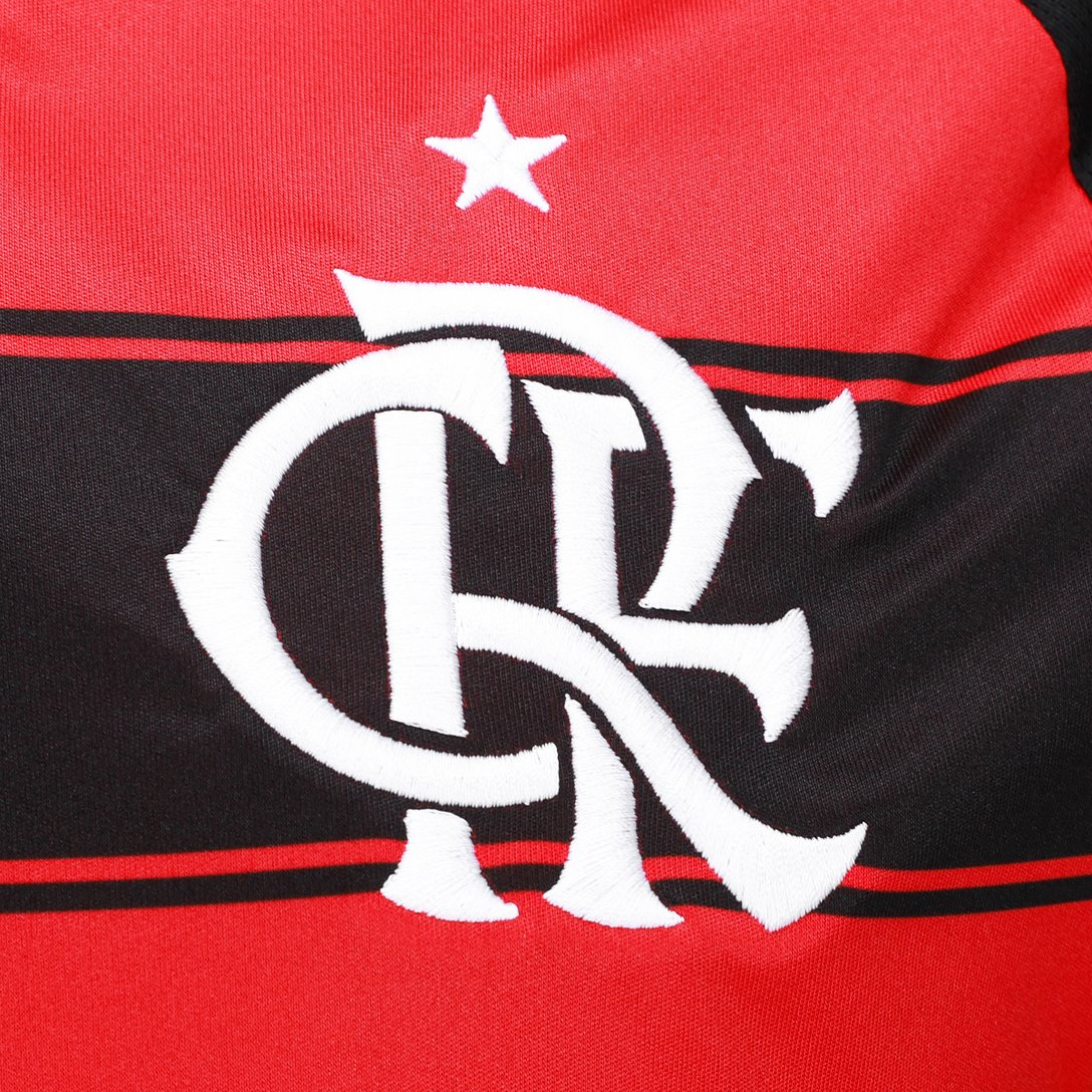 Camisa Flamengo I 25/26 s/n Manga Longa Adidas Masculina - Vermelho e preto
