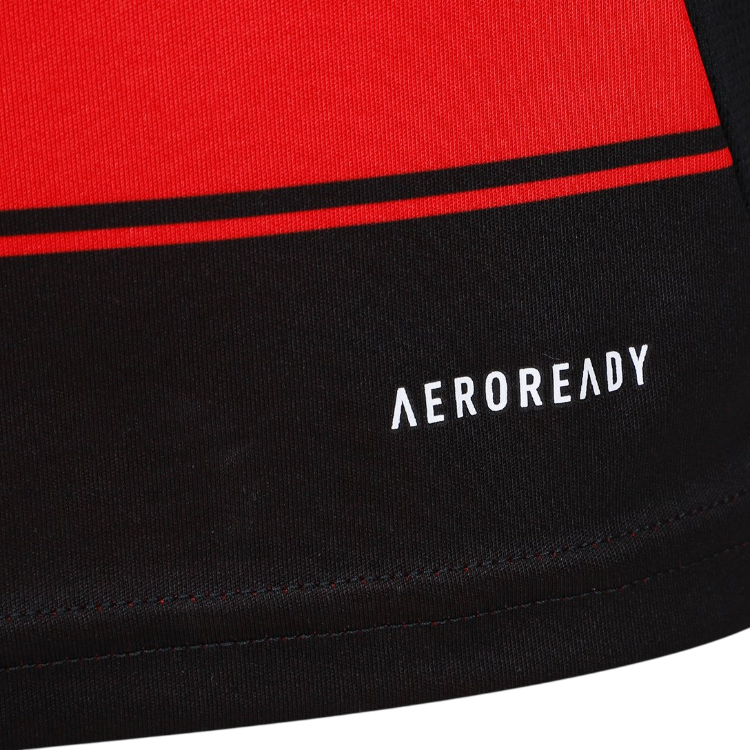 Camisa Flamengo I 25/26 s/n Manga Longa Adidas Masculina - Vermelho e preto