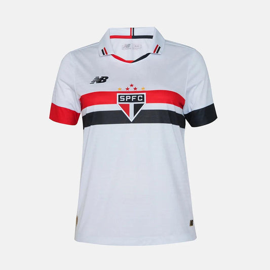 Camisa Feminina do São Paulo Home I 24/25 - Branco