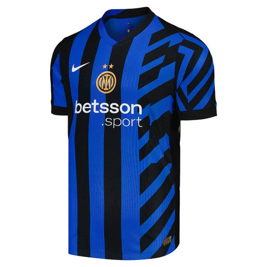 Camisa Inter de Milão Home 2024/25 Jogador Nike Masculino - Azul, Preta e Dourada
