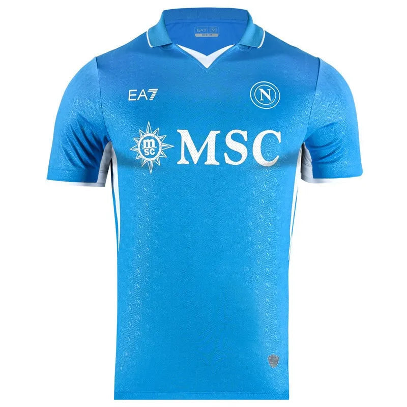 Camisa Napoli Home 2024/25 Jogador Masculino - Azul e Branca