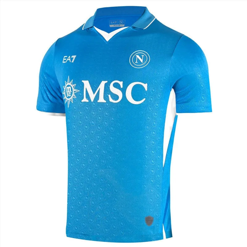 Camisa Napoli Home 2024/25 Jogador Masculino - Azul e Branca