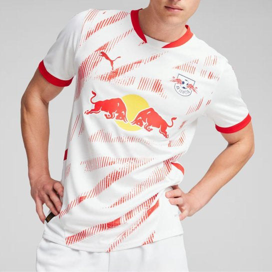 Camisa RB Leipzig Home 2024/25 Jogador Adidas Masculino - Branca e Vermelha