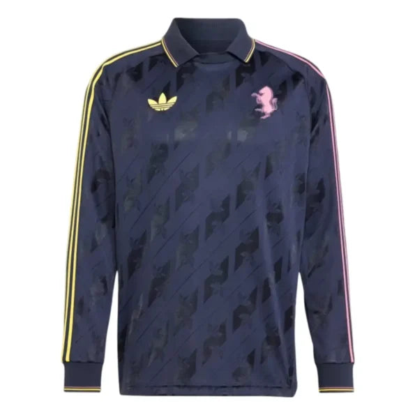 Camisa Juventus Azul Adidas Originals  2024/25 Manga Longa