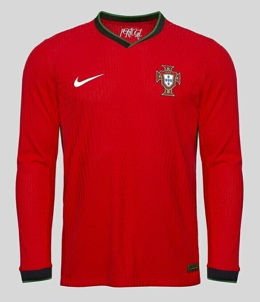 Camisa Portugal 2024/25 Manga Longa - Ronaldo #7 (+Patches)