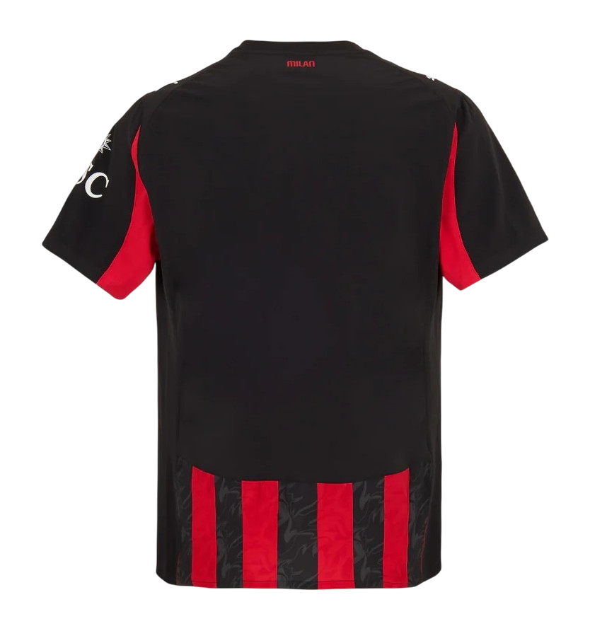 Camisa A.C Milan Home 25/26 - Torcedor Masculina Puma - Vermelho e Preto