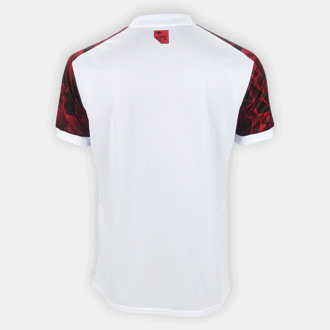 Camisa Flamengo Away 21/22 Torcedor Adidas Masculino - Branco e Vermelho