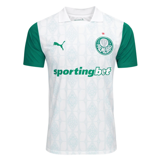 Camisa Palmeiras Away 25/26 s/n Torcedor Puma Masculina - Branco
