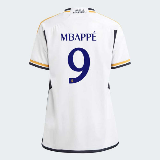 Camisa Real Madrid Home "MBAPPÉ 9" 2023/24 Torcedor Adidas - Branco