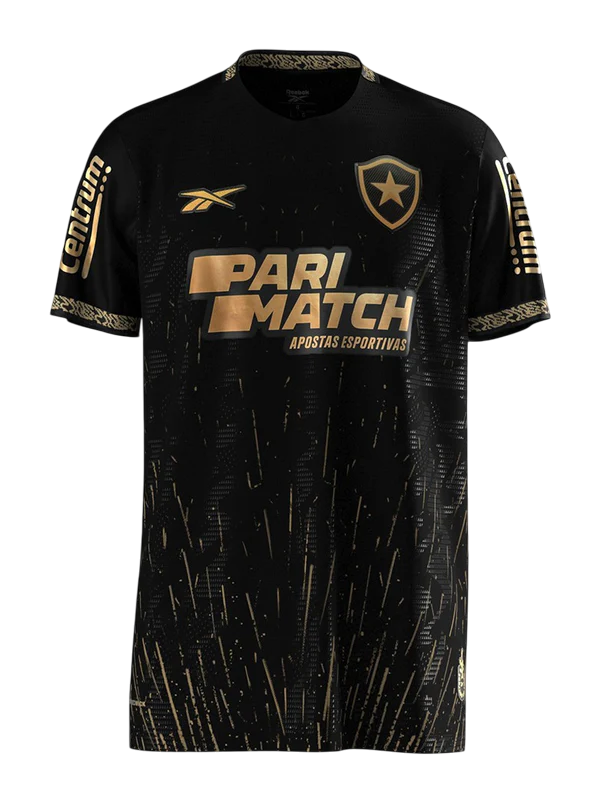 Camisa Botafogo Away  2024/25 s/n Torcedor Rebook Masculino - Preta e Dourada