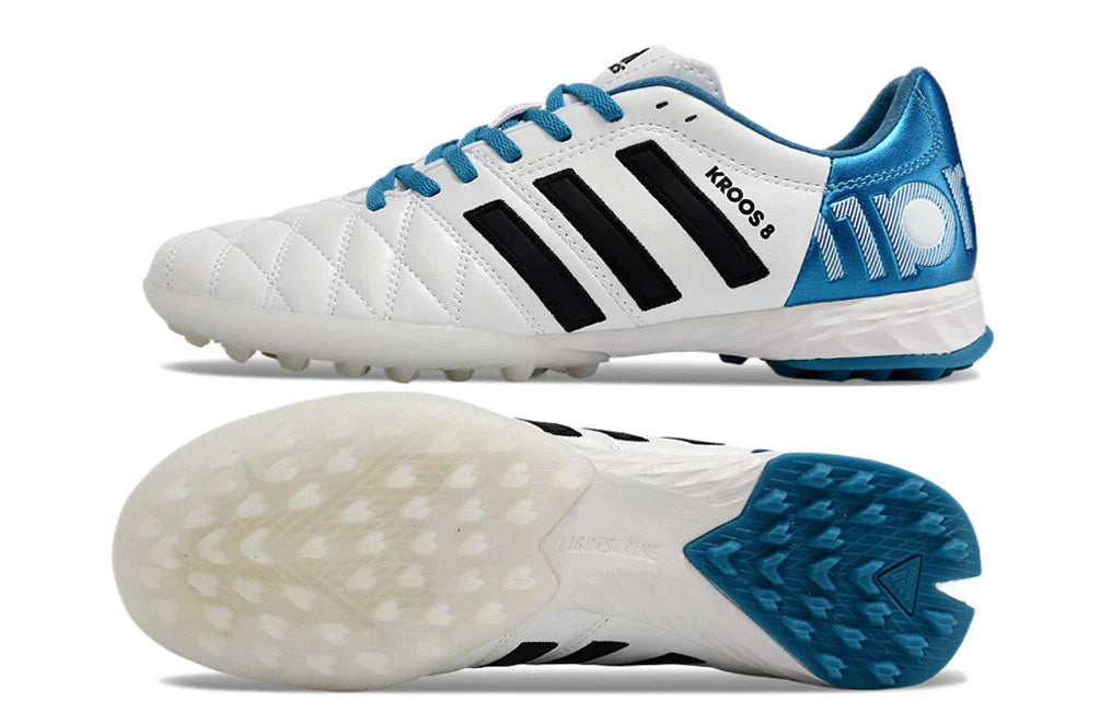 Chuteira Adidas 11 Pro "Tony Kroos" TF - Branco e Azul